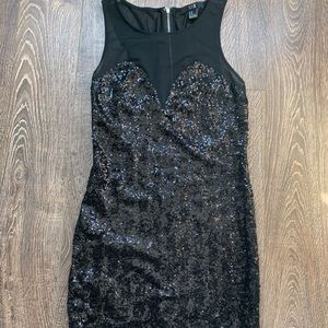 Black sequin dress